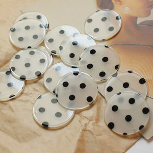 30pcs 35mm Fabric Resin Beads DIY Earring/Garment Pendant