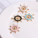 30pcs Cartoon Anchor Floating Locket Charms DIY Earring Pendant Accessory