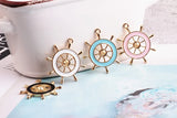 30pcs Cartoon Anchor Floating Locket Charms DIY Earring Pendant Accessory