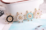30pcs Cartoon Anchor Floating Locket Charms DIY Earring Pendant Accessory