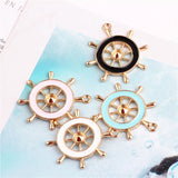 30pcs Cartoon Anchor Floating Locket Charms DIY Earring Pendant Accessory