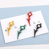 30pcs Cartoon Flowers Alloy Charm Beads for DIY Earring Jewelry
