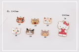 30pcs Cartoon Cat Shape Alloy DIY Jewelry Pendants
