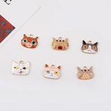 30pcs Cartoon Cat Shape Alloy DIY Jewelry Pendants
