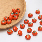 30pcs Fruit Persimmon Metal Floating Locket Charms for DIY Jewelry