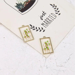 30pcs Flowers/Tree Alloy Charms DIY Jewelry Earrings/Garment Pendants