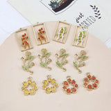 30pcs Flowers/Tree Alloy Charms DIY Jewelry Earrings/Garment Pendants