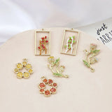 30pcs Flowers/Tree Alloy Charms DIY Jewelry Earrings/Garment Pendants