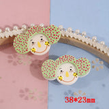 30pcs Cartoon Girls Heads Acrylic Beads DIY Jewelry Earring Accessory
