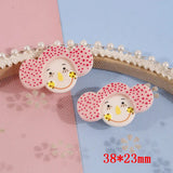 30pcs Cartoon Girls Heads Acrylic Beads DIY Jewelry Earring Accessory