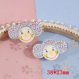 30pcs Cartoon Girls Heads Acrylic Beads DIY Jewelry Earring Accessory