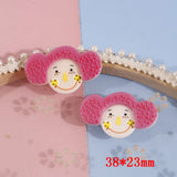 30pcs Cartoon Girls Heads Acrylic Beads DIY Jewelry Earring Accessory