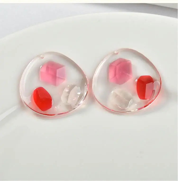 30pcs Geometry Irregular Shape Acrylic/Resin Charms DIY Jewelry Earring/Necklace