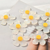 Glitter Resin Plastic Spring Flowers Charms for Earring Necklace DIY Jewelry