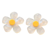 Glitter Resin Plastic Spring Flowers Charms for Earring Necklace DIY Jewelry