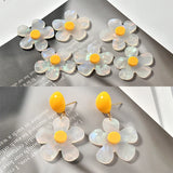Glitter Resin Plastic Spring Flowers Charms for Earring Necklace DIY Jewelry