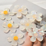Glitter Resin Plastic Spring Flowers Charms for Earring Necklace DIY Jewelry