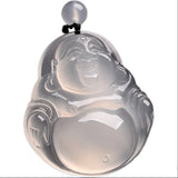 31MM Buddha Carnelian Chalcedony Agates Pendant Necklace Jewelry