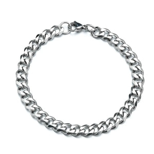 316L Stainless Steel Cuban Chain Bracelet 7mm
