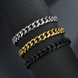 316L Stainless Steel Cuban Chain Bracelet 7mm