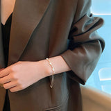 316L Stainless Steel Opal Fish Charm Bracelet Women Girls Wrist Jewelry