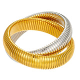 316L SS Winding Elastic Bracelet IP Plating Charms