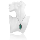 Retro Turquoise Pendant Horse Eye Angel Eye Alloy Necklace