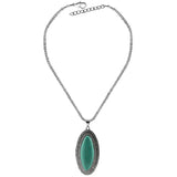 Retro Turquoise Pendant Horse Eye Angel Eye Alloy Necklace