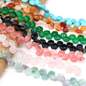 33pcs Water Drop Shape Natural Stone Beads for DIY Jewelry Necklace
