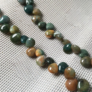 33pcs Water Drop Shape Natural Stone Beads for DIY Jewelry Necklace