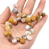33pcs Water Drop Shape Natural Stone Beads for DIY Jewelry Necklace