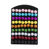 36pairs Multicolor Pearl Stud Earrings Set For Women