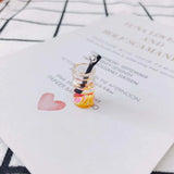 Colorful 3D Crystal Glass Bottle Cup Shape Charms Earring Pendant 40pcs