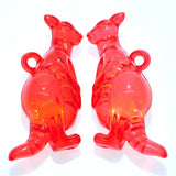 3D Kangaroo Shape Chunky Necklace Pendants Acrylic Jewelry Charms 75pcs