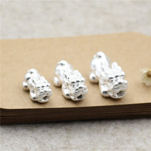 Sterling Silver Beads Pendant Bracelet DIY Jewelry