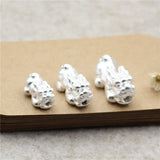 Sterling Silver Beads Pendant Bracelet DIY Jewelry