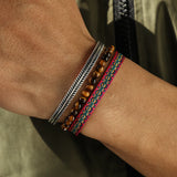 Men's Tiger's Eye Stone Bracelet Set