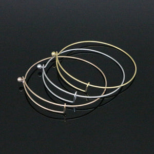 3Pcs Set Simplicity Cuff Bangle Stainless Steel Bracelet Women
