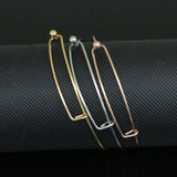 3Pcs Set Simplicity Cuff Bangle Stainless Steel Bracelet Women