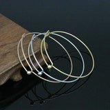 3Pcs Set Simplicity Cuff Bangle Stainless Steel Bracelet Women