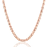3mm 4mm Herringbone Snake Chain Rose Necklace