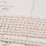 4-5mm Natural Freshwater Pearl Rice Pearl DIY Necklace Jewelry Material