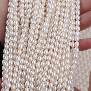 4-5mm Natural Freshwater Pearl Rice Pearl DIY Necklace Jewelry Material