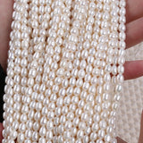 4-5mm Natural Freshwater Pearl Rice Pearl DIY Necklace Jewelry Material