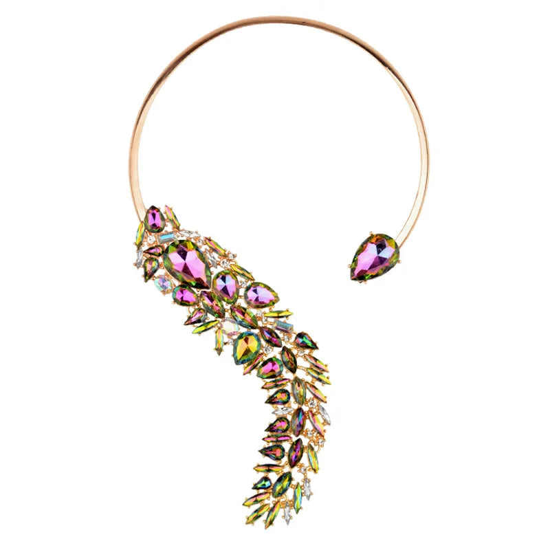 Crystal Choker Necklace for Women Evening Party