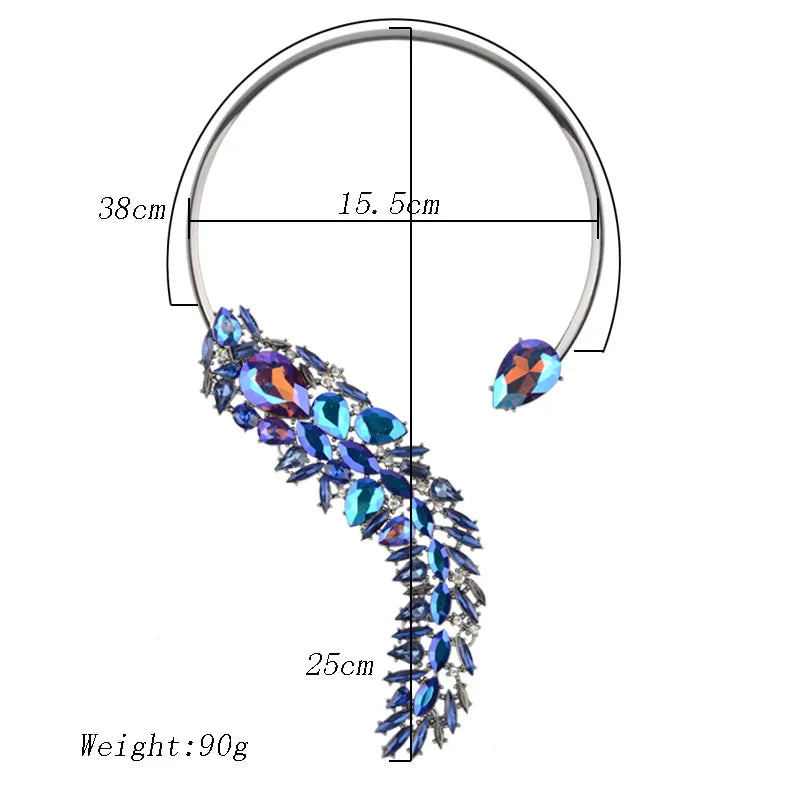 Crystal Choker Necklace for Women Evening Party