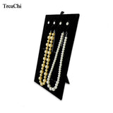 4 Slots Velvet Necklace Pendant Chain Easel Jewelry Display Holder