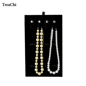 4 Slots Velvet Necklace Pendant Chain Easel Jewelry Display Holder