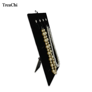 4 Slots Velvet Necklace Pendant Chain Easel Jewelry Display Holder