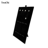 4 Slots Velvet Necklace Pendant Chain Easel Jewelry Display Holder